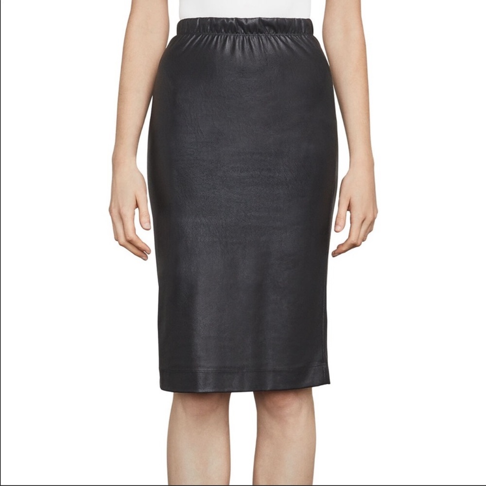 BCBGMAXAZRIA Faux Leather Pencil Skirt - Small